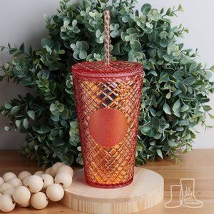 Starbucks 2021 Rose Gold Ice Diamond Cut Tumbler 16oz
